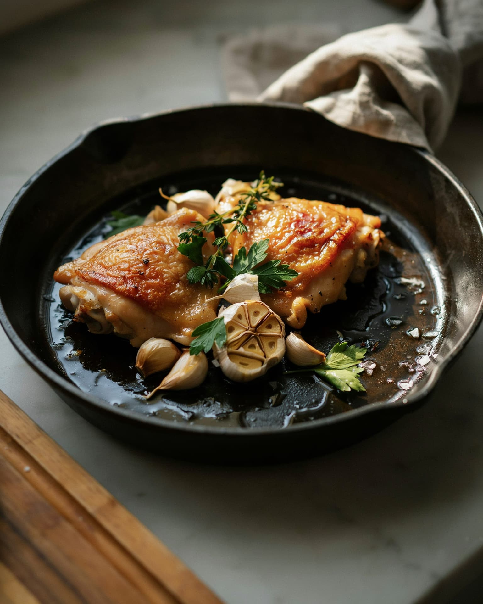 25-Minute One-Pan Garlic Herb Chicken for Two