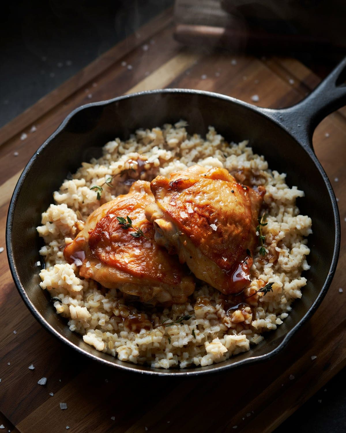 35-Minute One-Skillet Chicken and Rice for Two