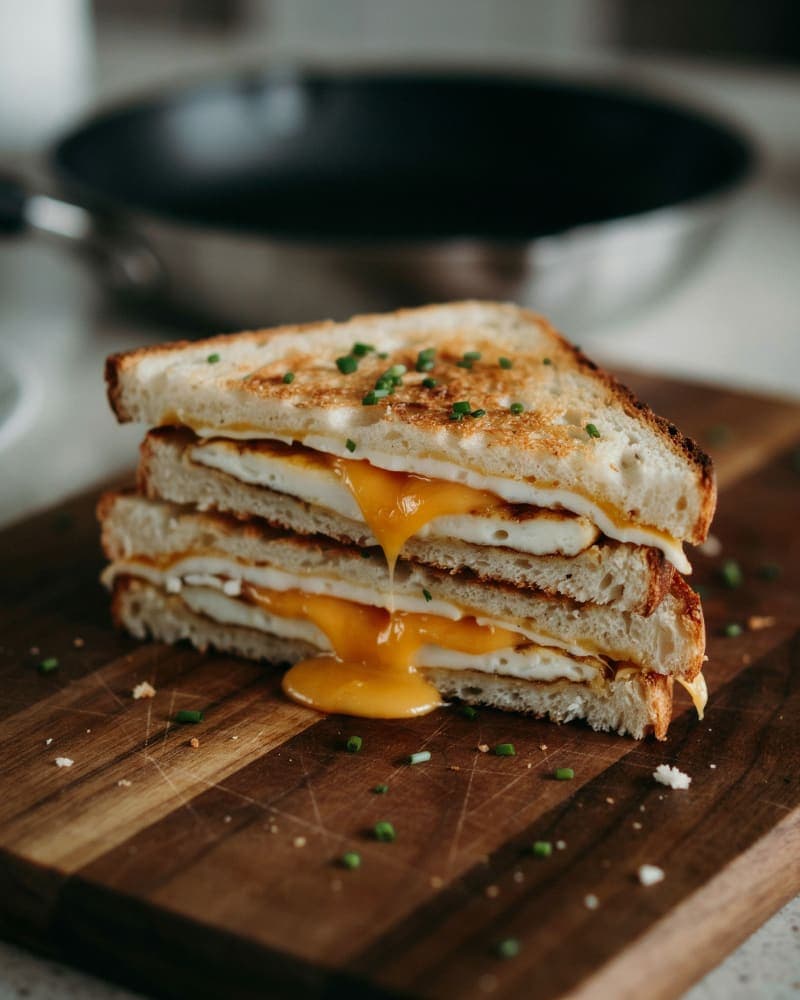 17-Minute One Pan Breakfast Sandwich for Two